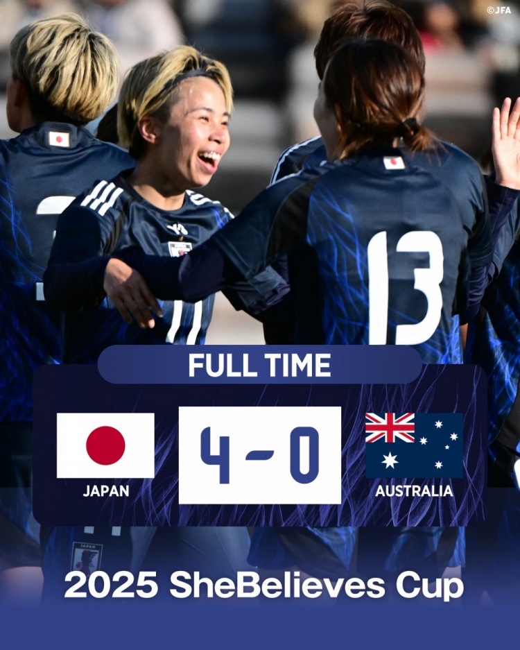  熱身賽日本女足4-0澳大利亞女足，田中美南2射1傳&長(cháng)谷川唯任隊長(cháng)