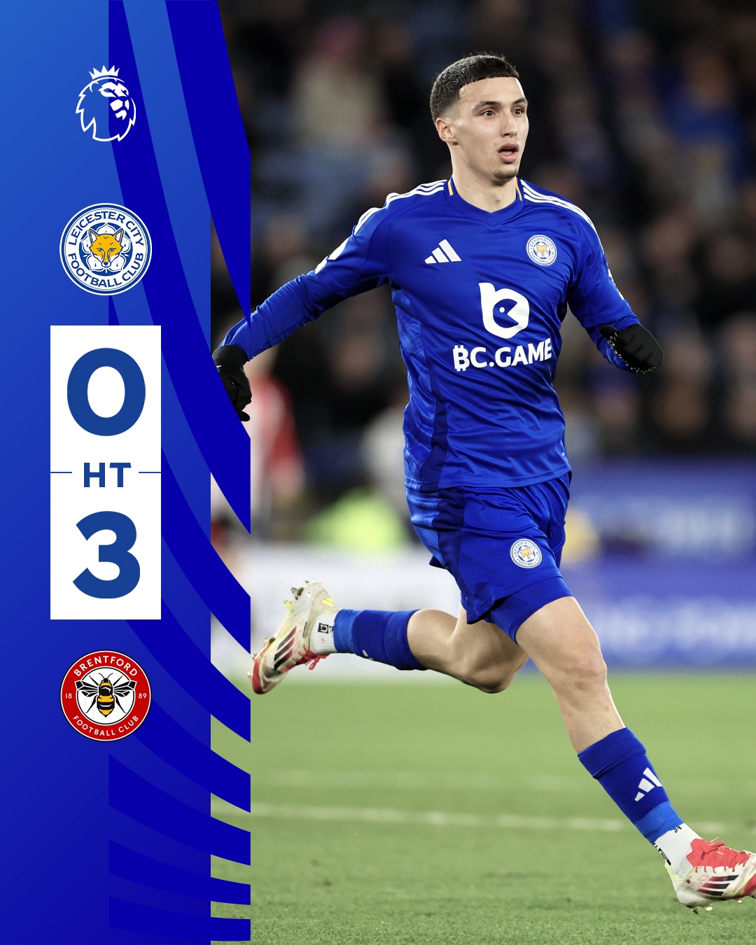  半場(chǎng)0-3！萊斯特若不進(jìn)球輸球，將主場(chǎng)6連敗0進(jìn)球創(chuàng  )歷史最糟戰績(jì)