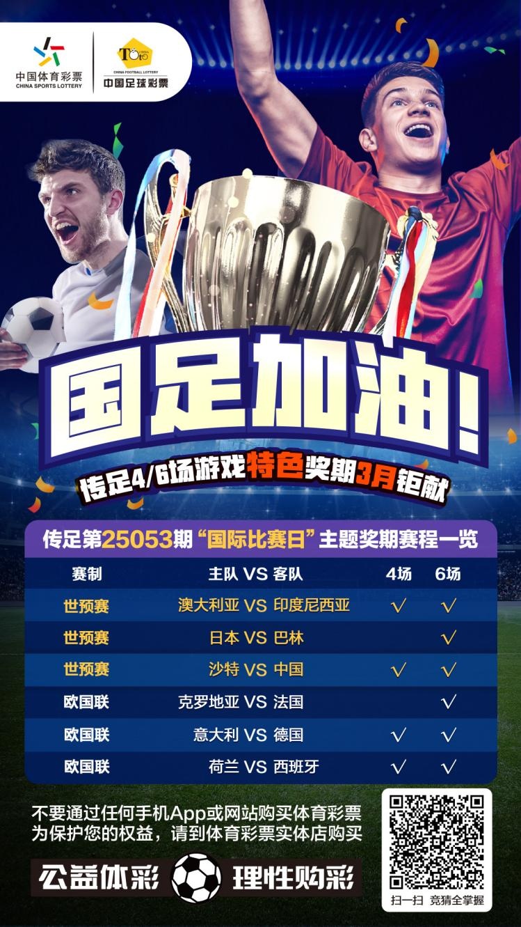  國足加油！傳足特色獎期第25053期聚焦國際比賽日