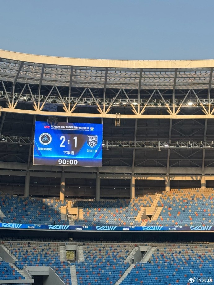  熱身賽：深圳新鵬城在常規時(shí)間2-1勝武漢三鎮，在加時(shí)賽2-2戰平